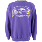 NFL (Logo 7) - Minnesota Vikings Crew Neck Sweatshirt 1998 X-Large Vintage Retro Football