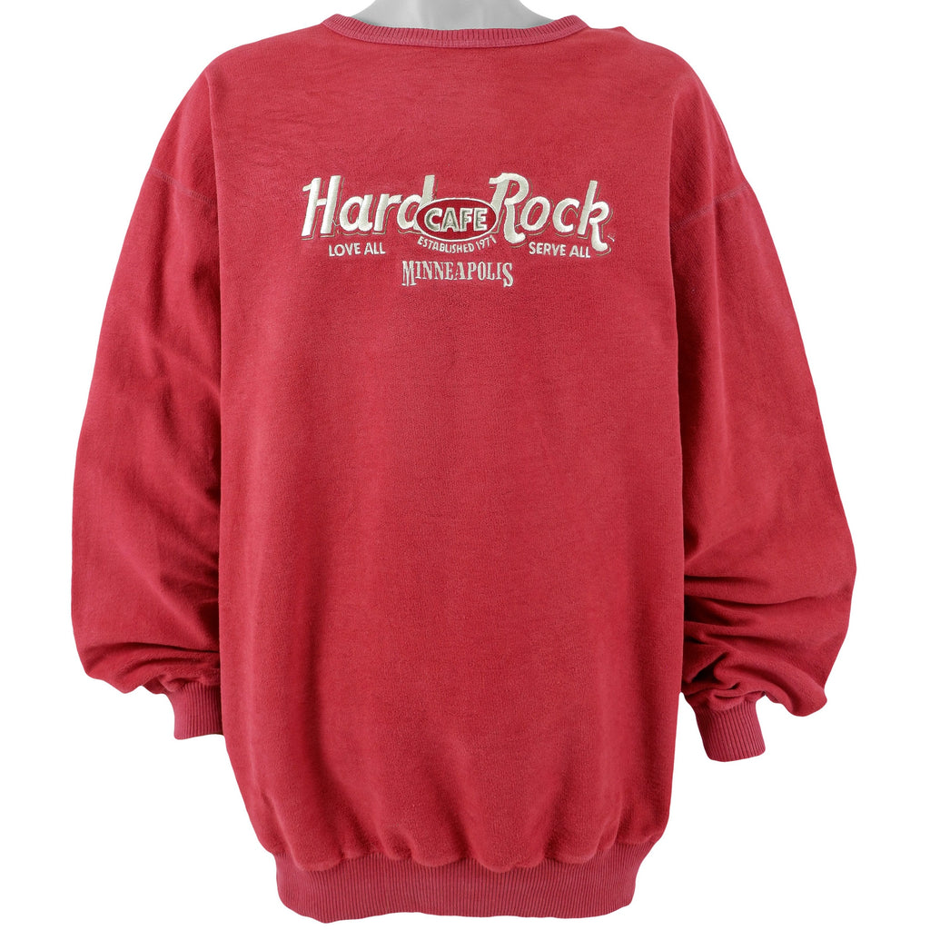 Vintage - Hard Rock, Minneapolis Crew Neck Sweatshirt 1990s X-Large Vintage Retro