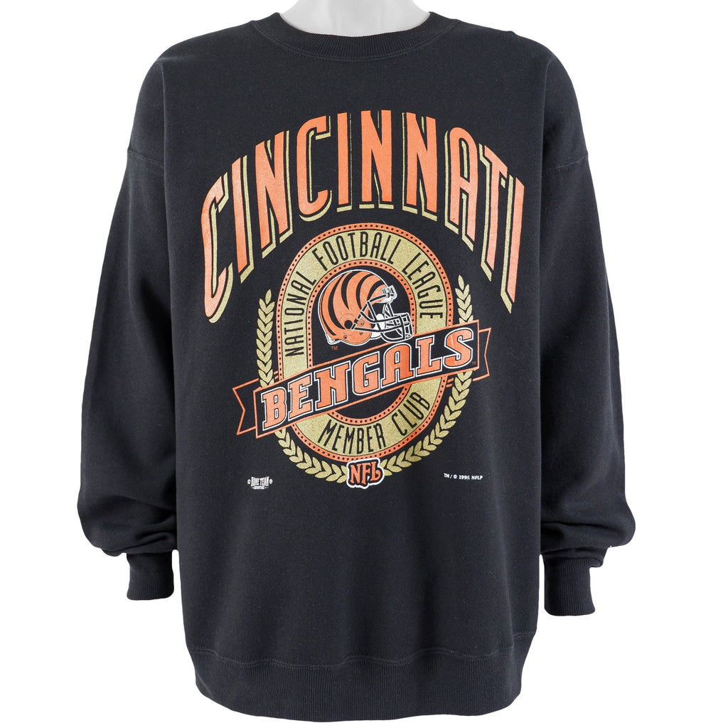 NFL (Home Team) - Cincinnati Bengals Crew Neck Sweatshirt 1990s X-Large Vintage Retro Football