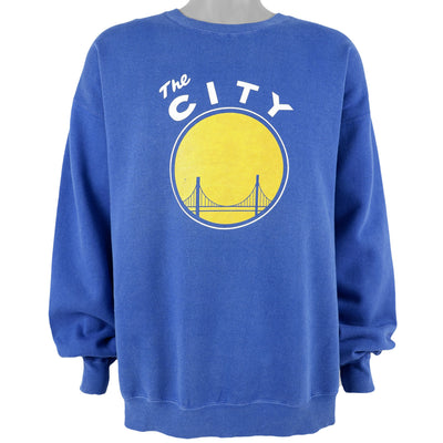NBA (Majestic) - Golden State Warriors The City Sweatshirt 1990s X-Large
