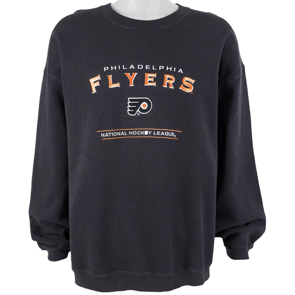 NHL (Lee) - Philadelphia Flyers Crew Neck Sweatshirt 1990s Large Vintage Retro Hockey