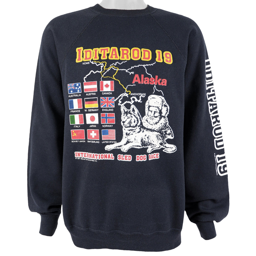 Vintage (Artex) - Alaskas Iditarod 19 Crew Neck Sweatshirt 1991 X-Large Vintage Retro