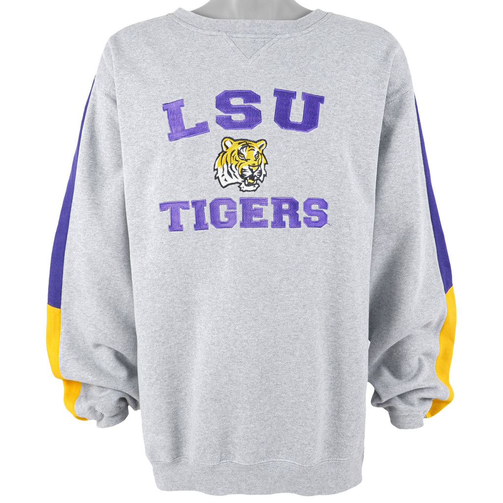 NCAA (NCC) - LSU Tigers Crew Neck Sweatshirt 1990s X-Large Vintage Retro Football College