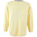 Guess - Yellow Spell-Out Crew Neck Sweatshirt 1990s Medium Vintage Retro