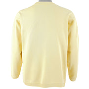 Guess - Yellow Spell-Out Crew Neck Sweatshirt 1990s Medium Vintage Retro