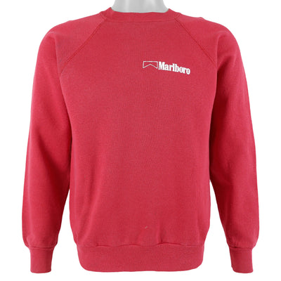 Vintage (Marlboro) - Red Crew Neck Sweatshirt 1990s Medium