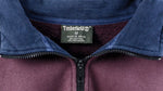 Timberland - Purple Spell-Out 1/4 Zip Sweatshirt 1990s Medium Vintage Retro 