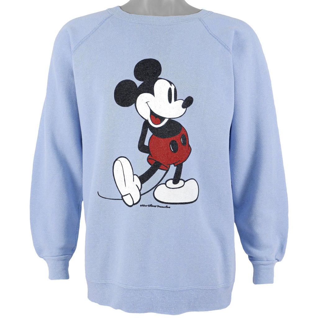 Disney - Mickey Crew Neck Sweatshirt 1980s X-Large Vintage Retro