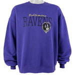 NFL (The Game) - Baltimore Ravens Crew Neck Sweatshirt 1990s X-Large Vintage Retro Football