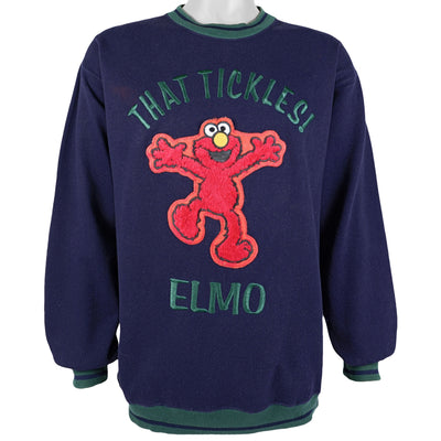 Vintage (Sesame Street) - That Tickles! Elmo Embroidered Sweatshirt 1990s X-Large