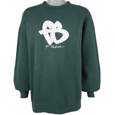 FUBU - Green Big Spell-Out Crew Neck Sweatshirt 1990s X-Large