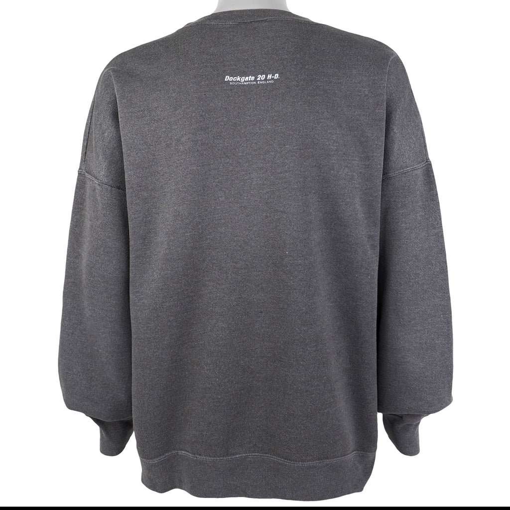 Harley Davidson - Grey Spell-Out Sweatshirt 1990s XXX-Large Vintage Retro