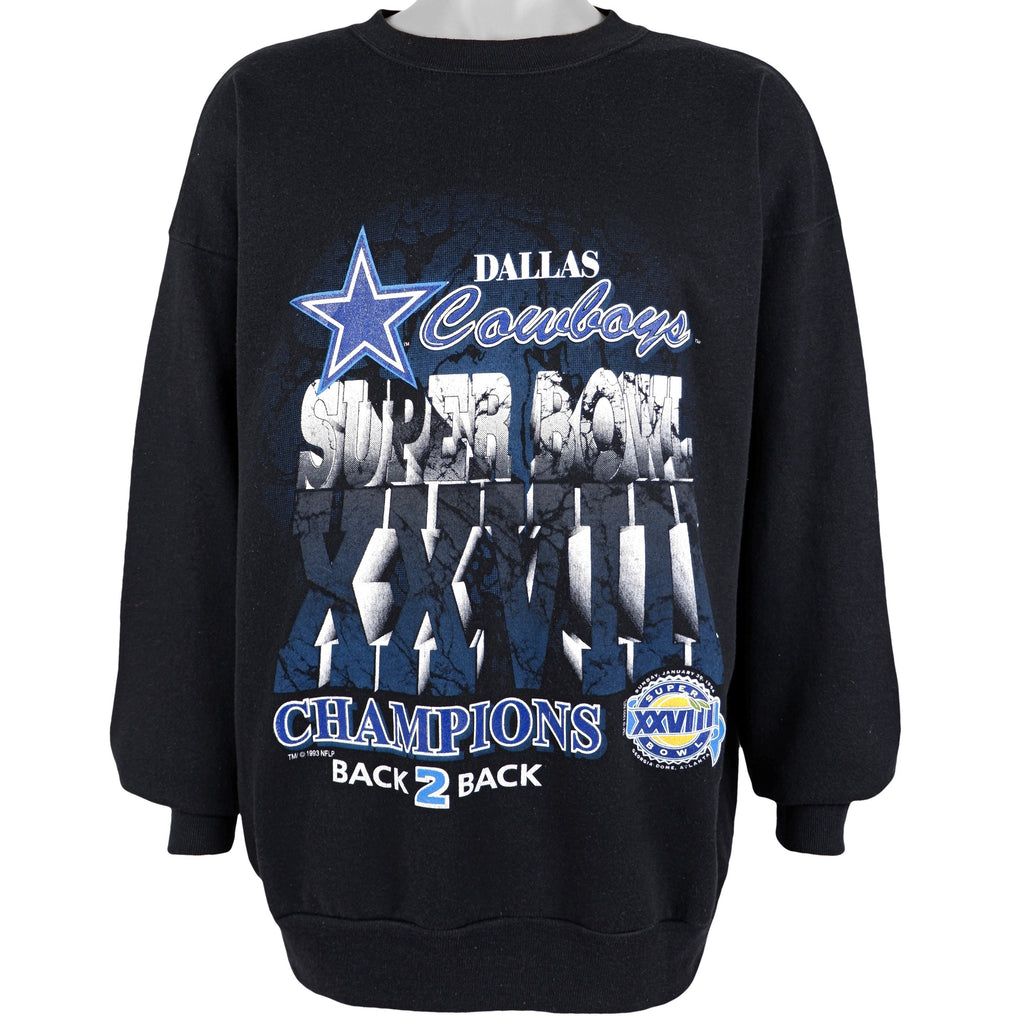 NFL (Tultex) - Dallas Cowboys Spell-Out Sweatshirt 1994 XX-Large Vintage Retro Football 