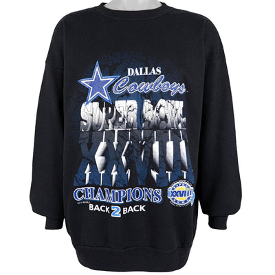NFL (Tultex) - Dallas Cowboys, Super Bowl XXVIII Champions Sweatshirt 1994 XX-Large