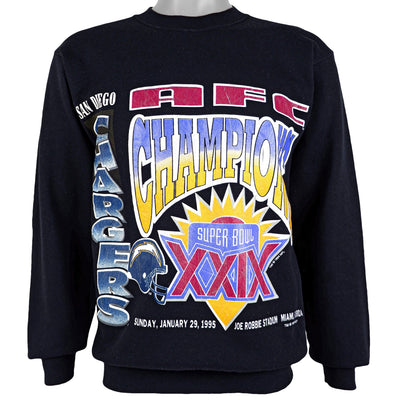 NFL (Tultex) - San Diego Chargers, AFC Champions Sweatshirt 1995 Medium