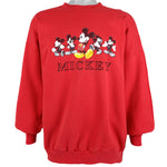 Disney - Red Mickey Crew Neck Sweatshirt 1990s XX-Large Vintage Retro