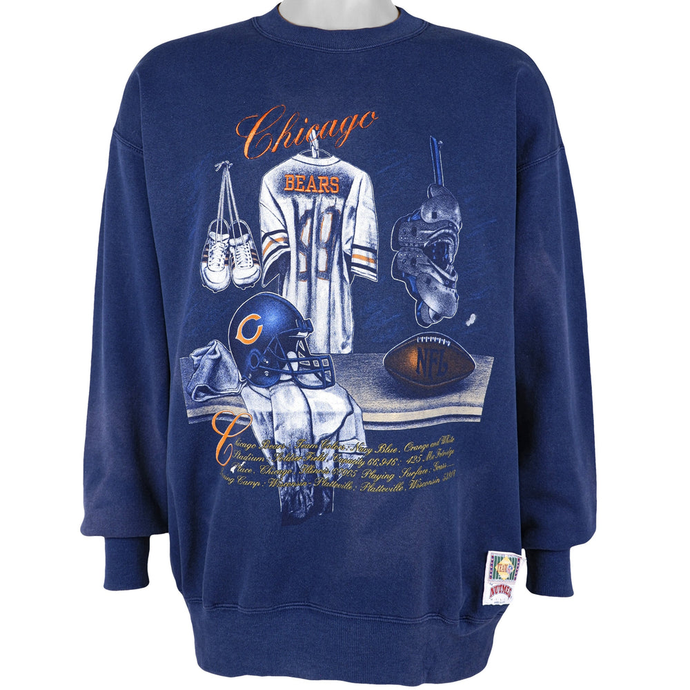 NFL (Nutmeg) - Chicago Bears Crew Neck Sweatshirt 1990s X-Large Vintage Retro Football