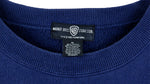 Looney Tunes - Blue Embroidered Crew Neck Sweatshirt 1990s X-Large Vintage Retro