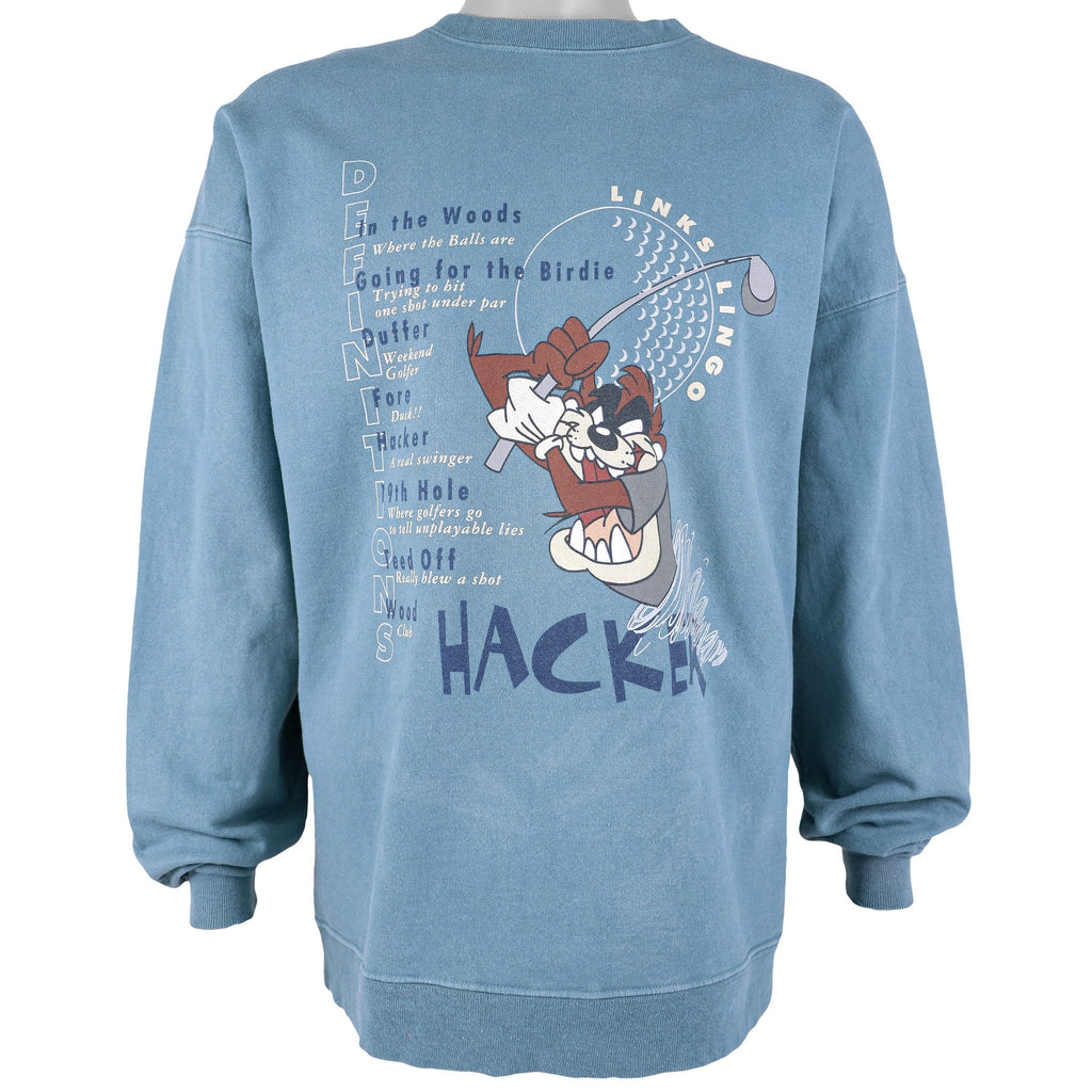Looney Tunes - Taz Crew Neck Sweatshirt 1990s X-Large Vintage Retro