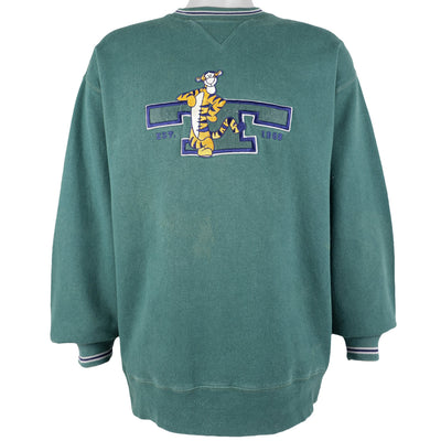 Disney - Green Tigger Embroidered Sweatshirt 1990s X-Large
