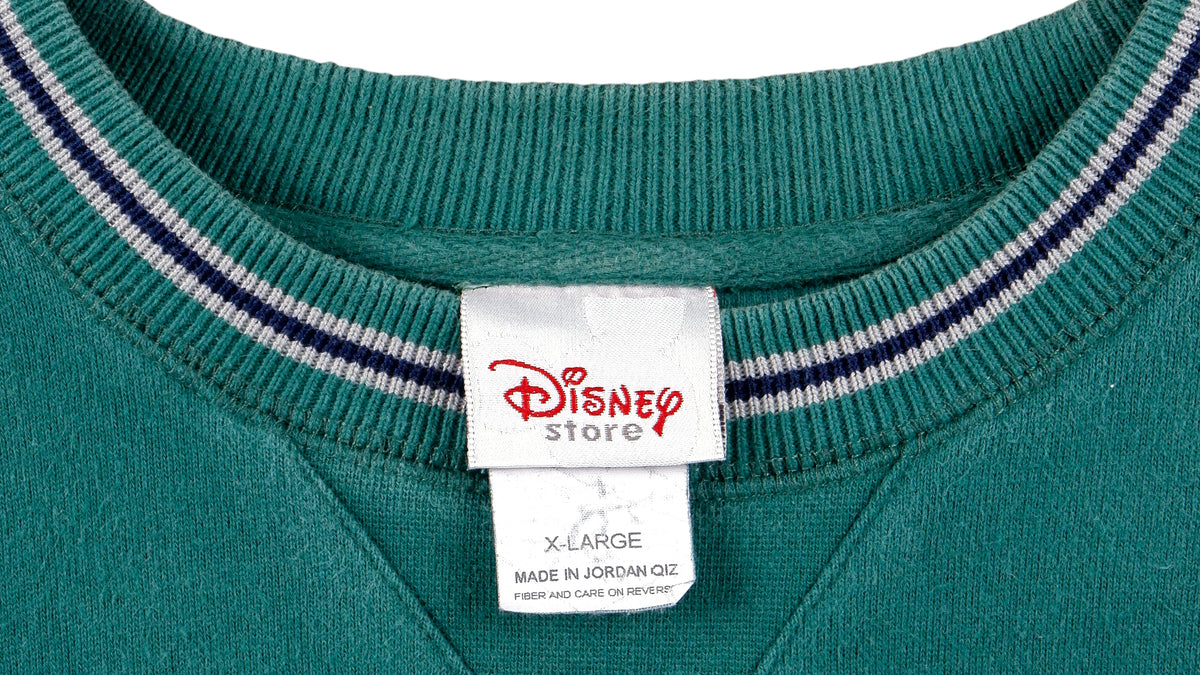 Disney - Green Tigger Embroidered Crew Neck Sweatshirt 1990s X-Large Vintage Retro
