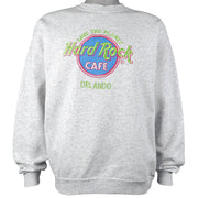 Hard Rock - Hard Rock Cafe, Orlando Embroidered Crew Neck Sweatshirt 1990s Large Vintage Retro