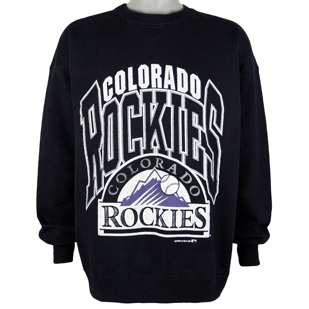 MLB (Jostens) - Colorado Rockies Deadstock Crew Neck Sweatshirt 1991 Large Vintage Retro Baseball