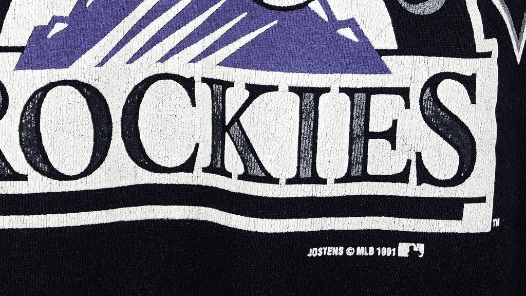 MLB (Jostens) - Colorado Rockies Deadstock Crew Neck Sweatshirt 1991 Large Vintage Retro Baseball