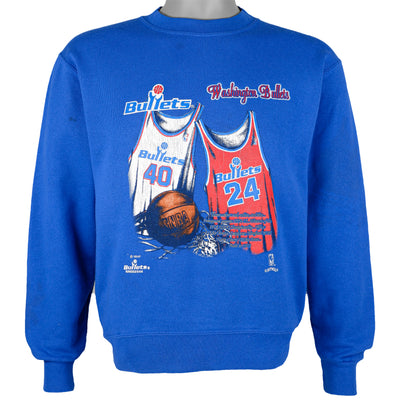 NBA (Nutmeg) - Washington Bullets Crew Neck Sweatshirt 1990s Large