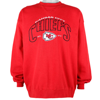 NFL (Lee) - Kansas City Chiefs Crew Neck Sweatshirt 1990s Large