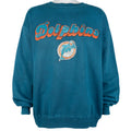 NFL (Majestic) - Miami Dolphins Crew Neck Sweatshirt 1990s X-Large Vintage Retro Football