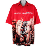 Vintage (Ruff Ryders) - Red All Over Print Button Up Shirt 1990s XX-Large
