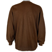 Lacoste (IZOD) - Dark Brown Button-Up Cardigan X-Large Vintage Retro