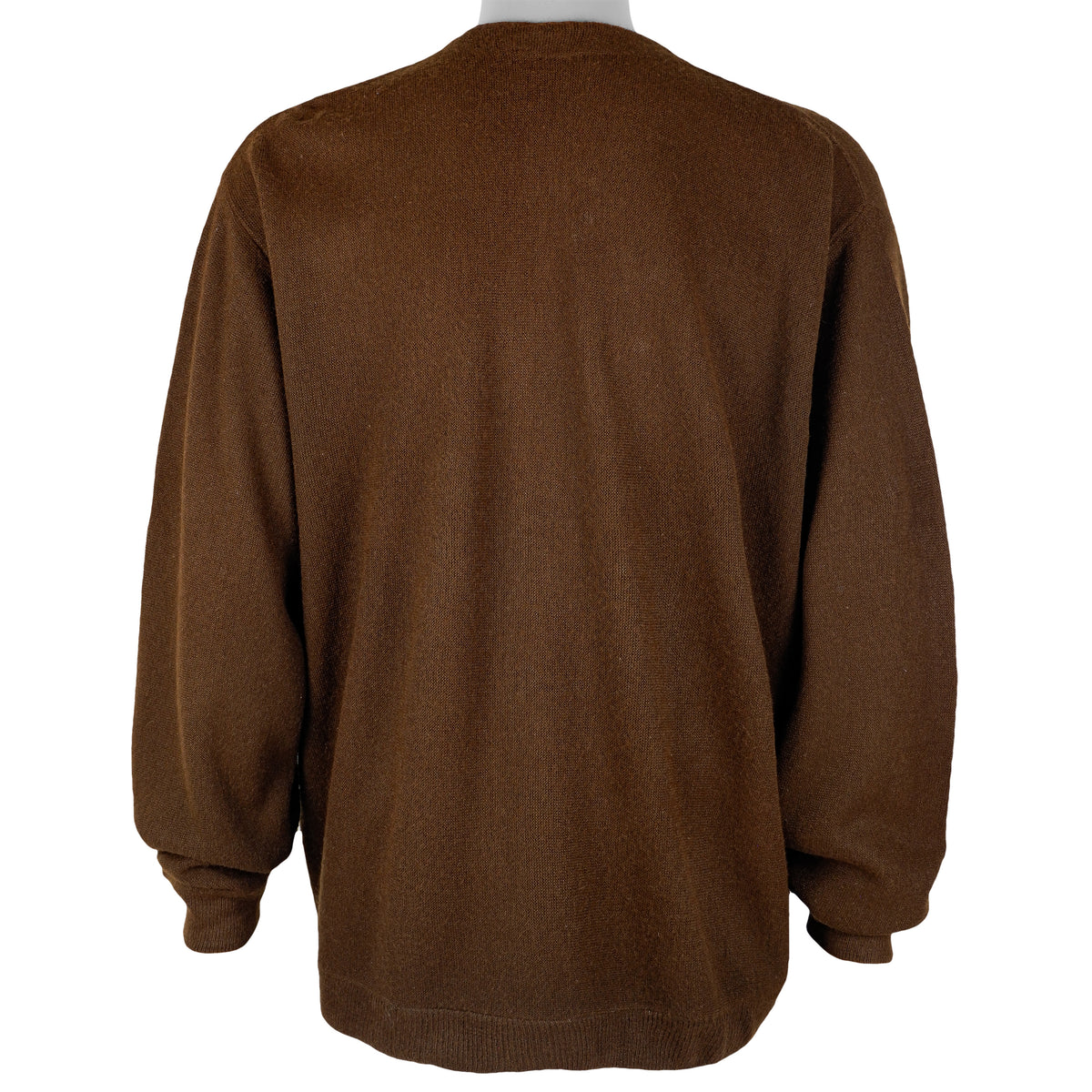 Lacoste (IZOD) - Dark Brown Button-Up Cardigan X-Large Vintage Retro