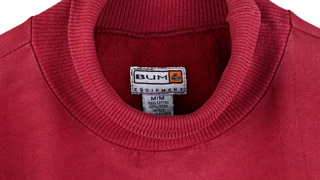 Vintage - B.U.M. Spell-Out Turtle Neck Sweatshirt 1990s Large Vintage Retro