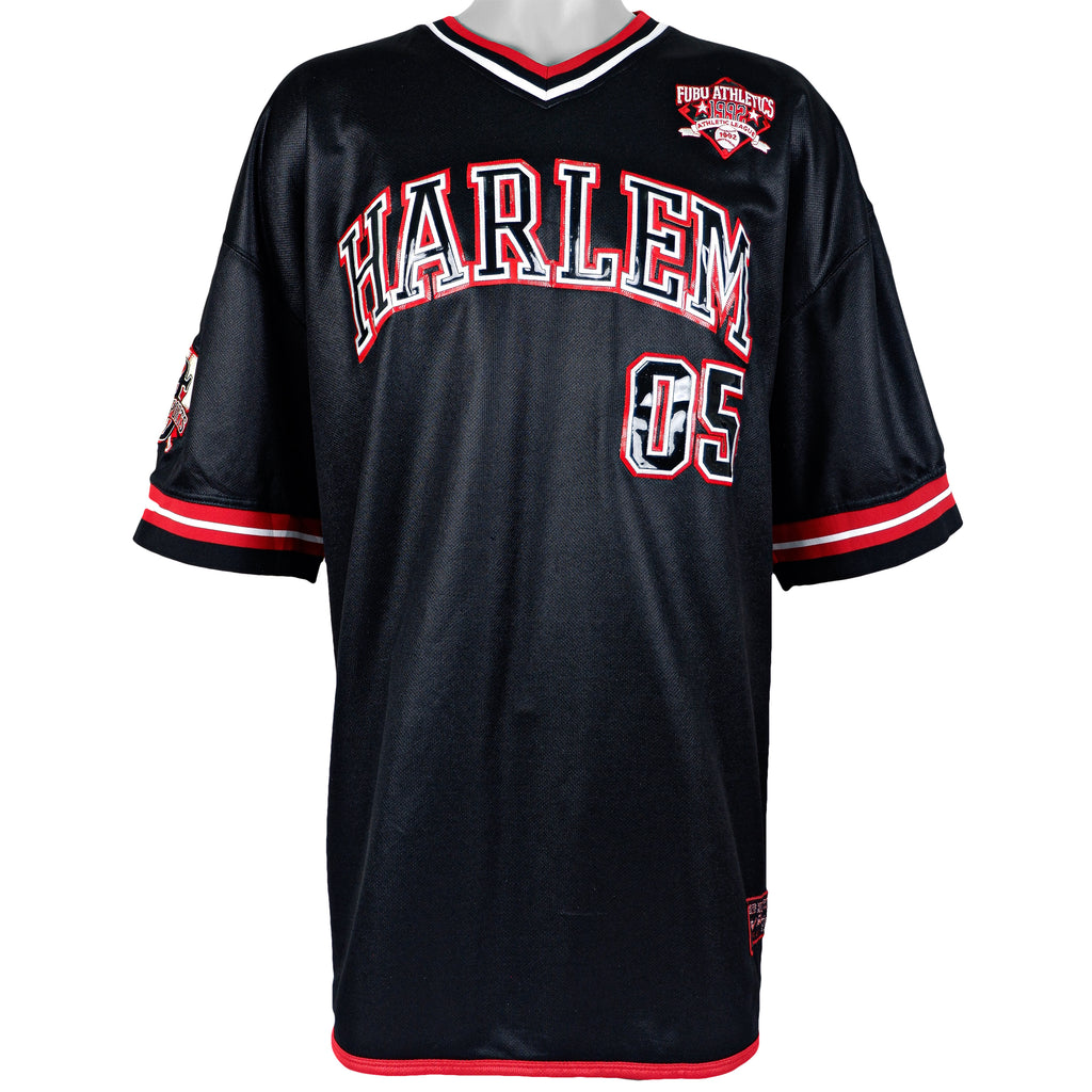 FUBU - Black Salem 05 Spell-Out Jersey 1990s 3X-Large Vintage Retro