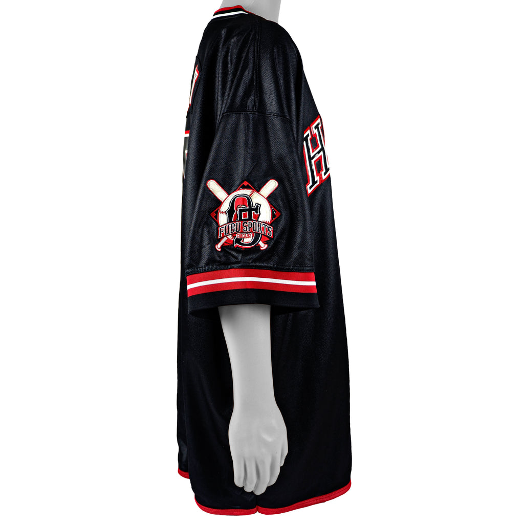 FUBU - Black Salem 05 Spell-Out Jersey 1990s 3X-Large Vintage Retro