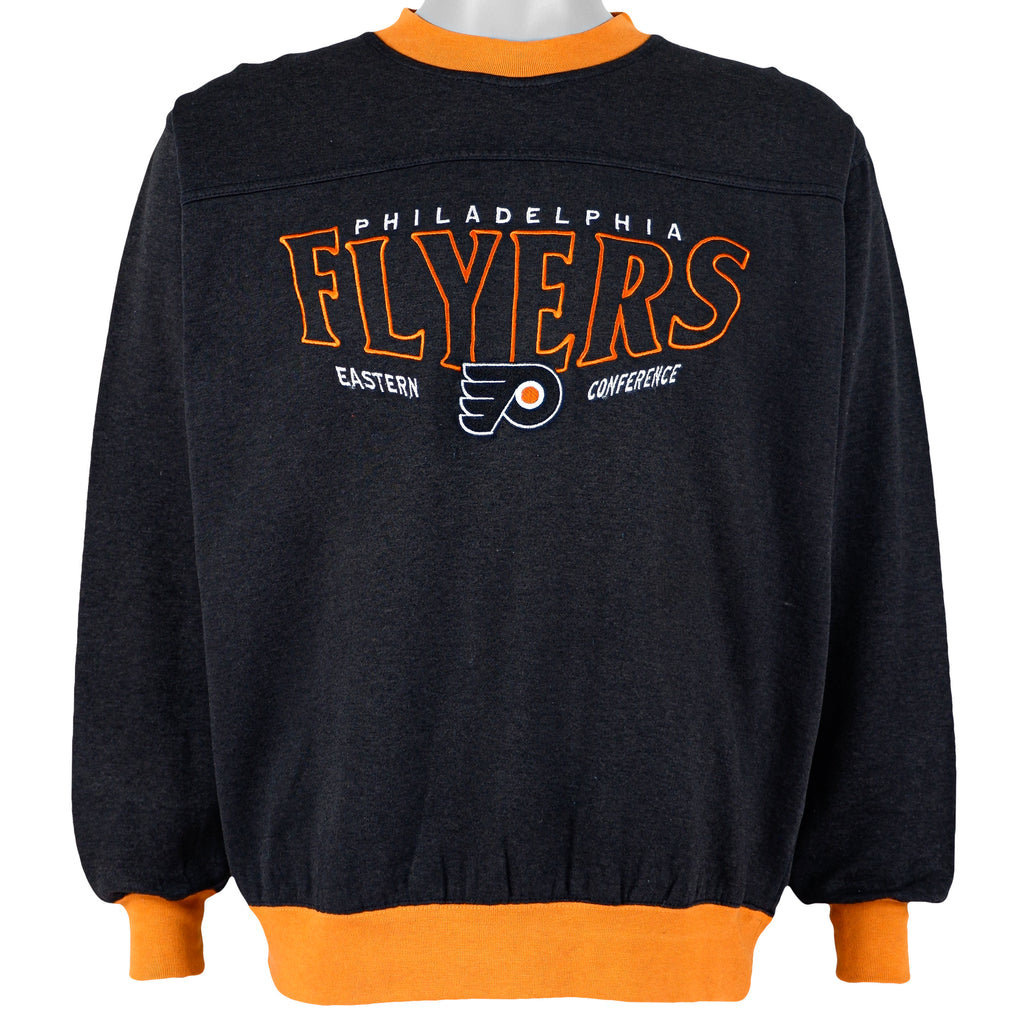 NHL (Lee) - Philadelphia Flyers Crew Neck Sweatshirt 1990s Medium Vintage Retro Hockey