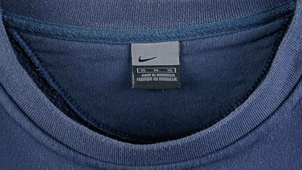 Nike - Blue Spell-Out Crew Neck Sweatshirt 1990s X-Large Vintage Retro
