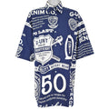 Vintage (G Unit) - Blue Over Printed Spell-Out Button Up T-Shirt 2000s XXX-Large Vintage Retro