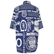 Vintage (G Unit) - Blue Over Printed Spell-Out Button Up T-Shirt 2000s XXX-Large Vintage Retro