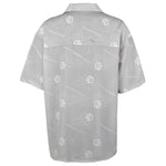 Vintage (Rocawear) -Light Grey Printed Button-Up T-Shirt X-Large Vintage Retro