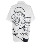 FUBU - Brown Hornet Platinum Button-Up T-Shirt 1990s XX-Large