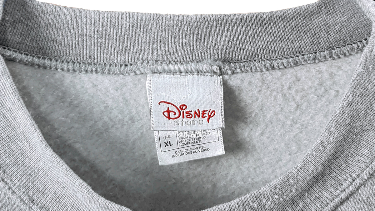 Disney - Grey Mickey Crew Neck Sweatshirt 1990s X-Large Vintage Retro