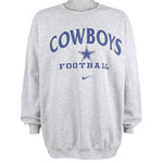 Nike - Dallas Cowboys Spell-Out Sweatshirt 1990s X-Large Vintage Retro Football