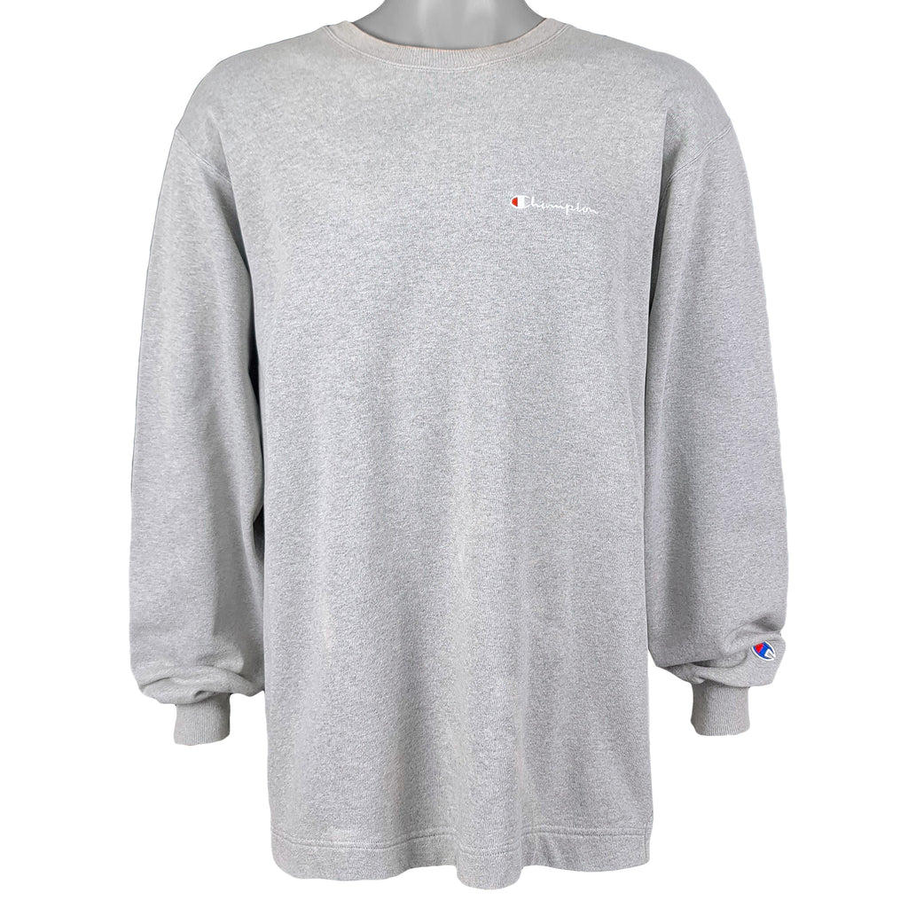 Champion - Grey Classic Sweatshirt 1990s Large Vintage Retro