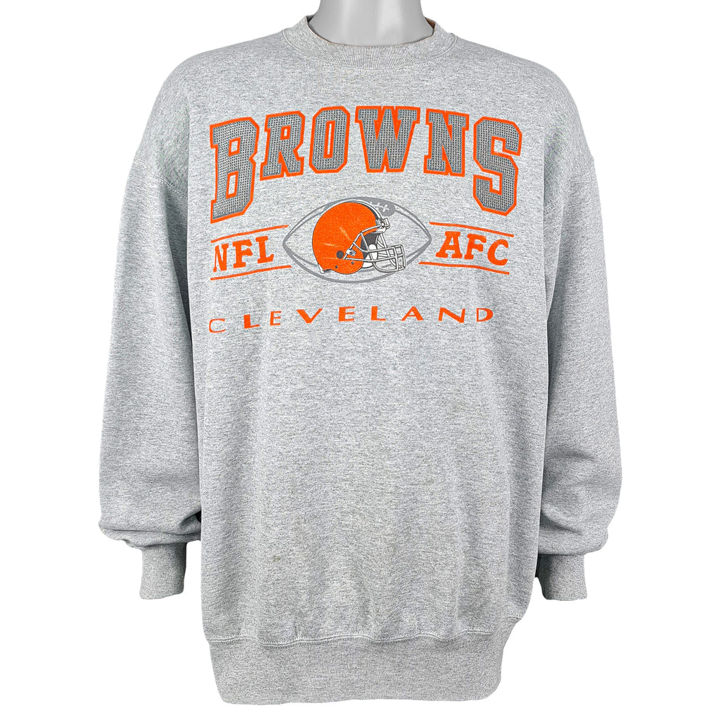 NFL (Pro Players) - Cleveland Browns Crew Neck Sweatshirt 1990s XX-Large Vintage Retro Football