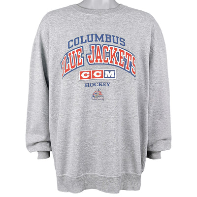 NHL (CCM) - Columbus Blue Jackets Crew Neck Sweatshirt 1990s X-Large