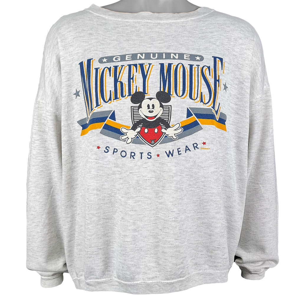 Disney - Mickey Mouse Sports Wear Crew Neck Sweatshirt 1990s X-Large Vintage Retro