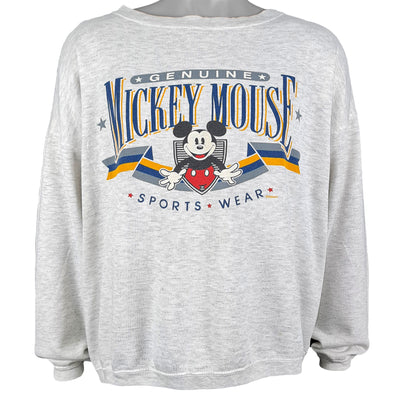 Disney - Mickey Mouse Sports Wear Crew Neck Sweatshirt 1990s X-Large